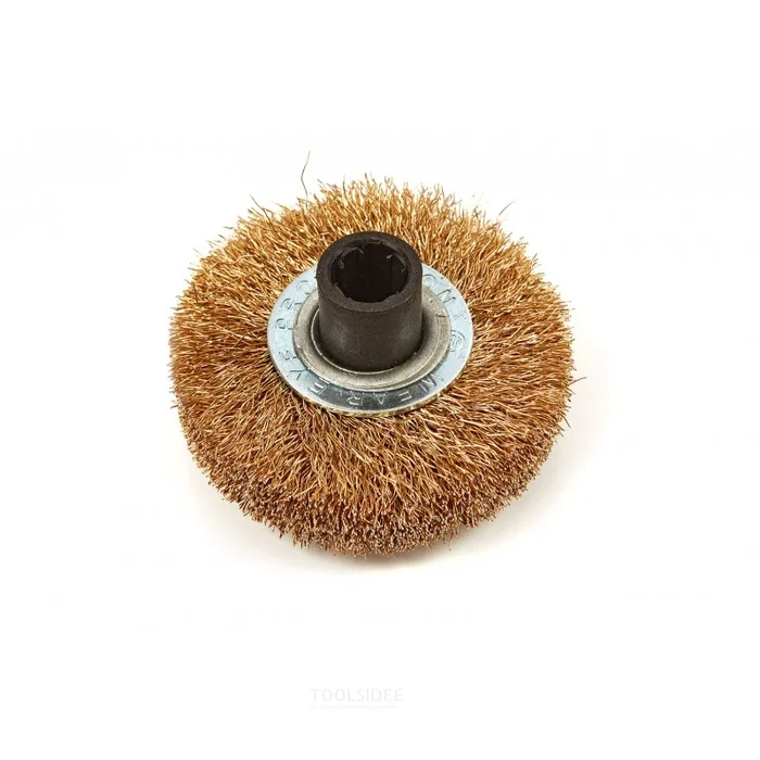 Brosse métallique HBM pour la mini machine à satiner / ponceuse HBM 60 x 10 mm.