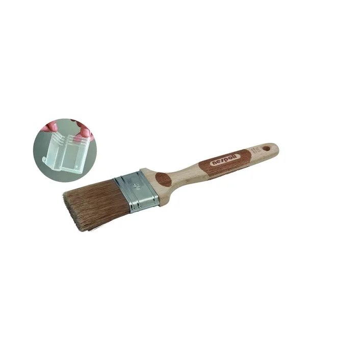 Brosse plate spécial vernis & lasure n°38 en Fillpro manche bois – NESPOLI – 1740238