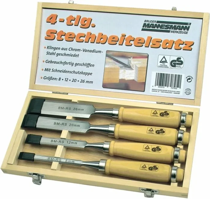 Brüder Mannesmann 66104 Jeu de ciseaux 4 pièces – 8-26mm