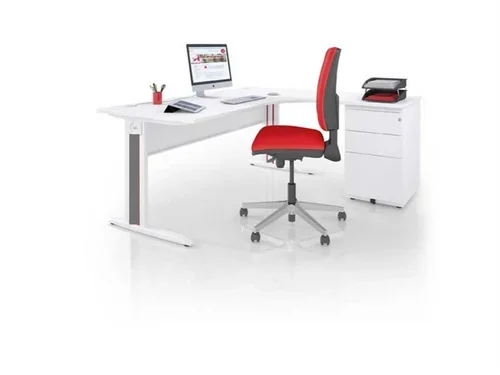 Bureau droit HARRY – Piétement Blanc