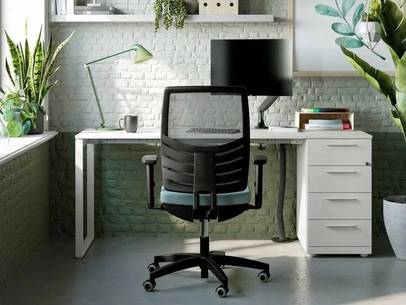 Bureau individuel Pop Square sur caisson – Frezza