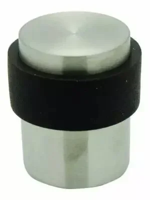 Butoir de porte pour fixation au sol – inox et caoutchouc