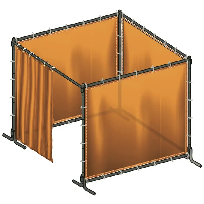 CABINE DE PROTECTION OPTICAB 240.O – ORANGE CE – 4 écrans 2,4×1,8m – GYS – 075351