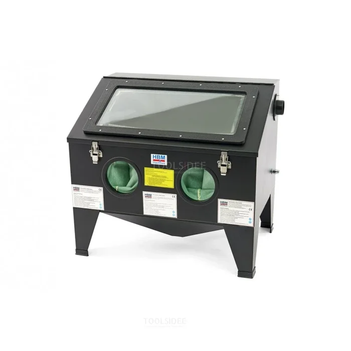 Cabine de sablage HBM SBC 190, chargeur frontal avec ressorts à gaz