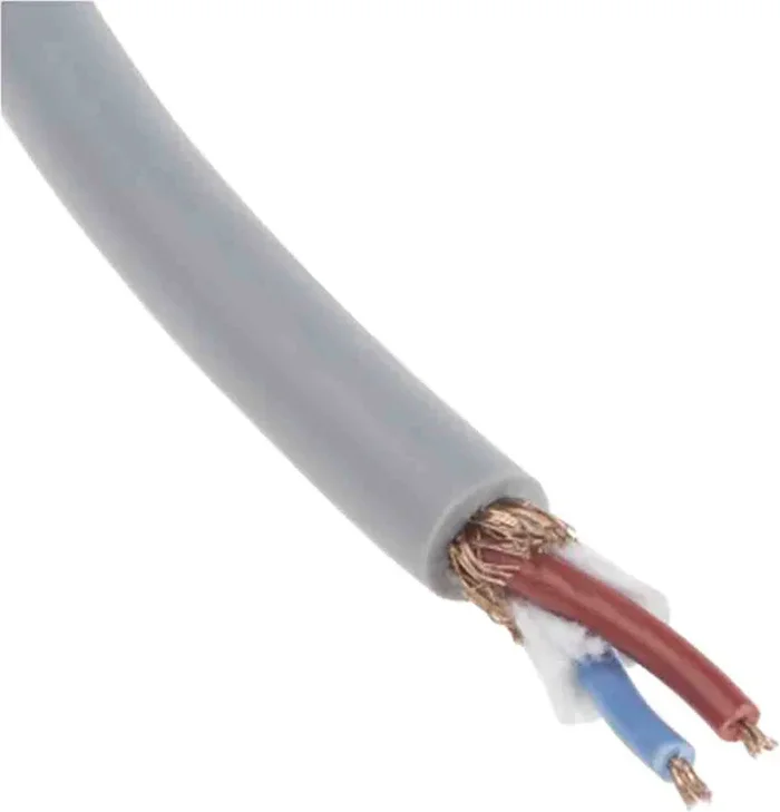 Câble audio RS PRO, 2 paires, 0,22 mm² Blindé PVCPVC, Multiconducteur, gaine Gris