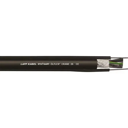 Câble de commande Lapp ÖLFLEX CRANE 25 500 V, 8G 1,5 mm², 15 AWG, gaine en PVC, Noir, 10m