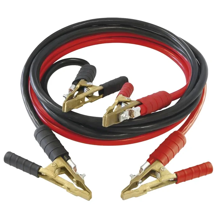Câble de démarrage 600 a. 4 m – 25 mm². 100% cuivre..câble 100% cuivre et pinces type bronze LACME – 521400