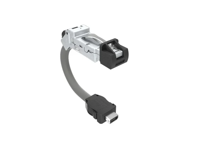 Câble Ethernet Amphenol Communications Solutions catégorie 6a, Blindé, Gris, Longueur 1m Thermoplastique, , avec