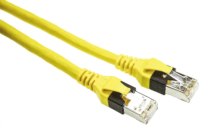 Câble Ethernet HARTING catégorie 6, SF/UTP, Jaune, Longueur 0.5m PUR, , avec connecteur