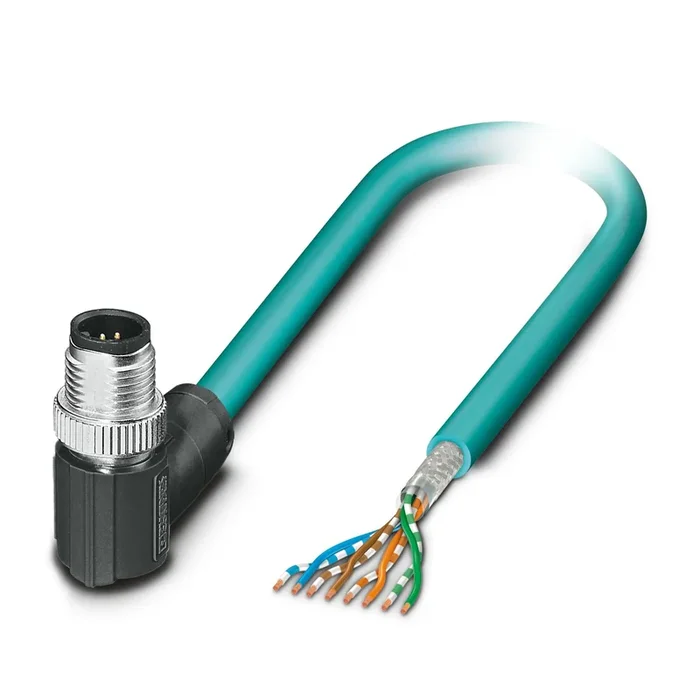 Câble Ethernet Phoenix Contact catégorie 5, Bleu, Longueur 2m, , avec connecteur coudé