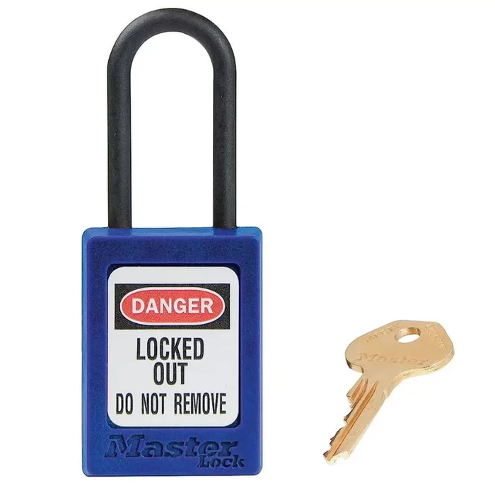 Cadenas de consignation Zenex thermoplastique dielectrique bleu anse de 38 mm