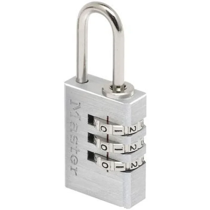 Cadenas MasterLock, 20 mm, aluminium, 3 chiffres