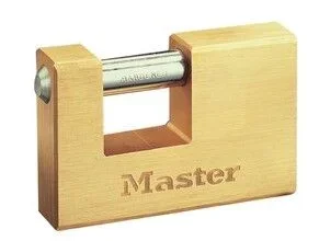 Cadenas rectangle laiton 63mm à clé MASTERLOCK – 606EURD
