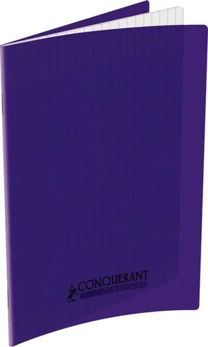 cahier 32 pages 17×22 cm seyès 90g couverture en polypropylène violet