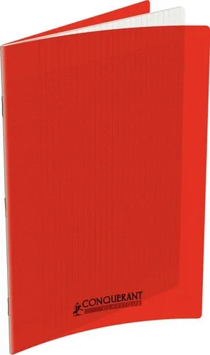 cahier 96 pages 24×32 cm, seyès 90g couverture polypropylène orange