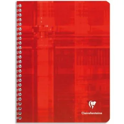 Cahier Clairefontaine Metric – reliure spirales – 17 x 22cm – 180 pages – grands carreaux – papier 90g
