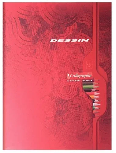 Cahier de dessin 32 pages format 17×22 cm papier blanc uni 120g