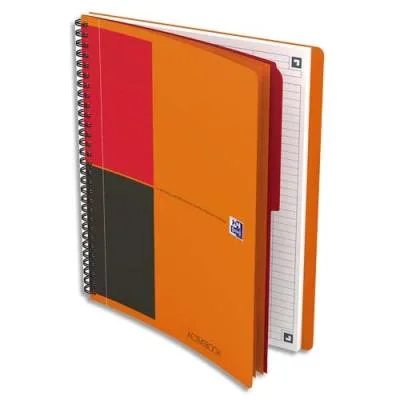 Cahier Oxford Activebook I-Connect – couverture polypropylène – spirale – 18,5 x 25 cm – 160 pages – ligné 6 mm