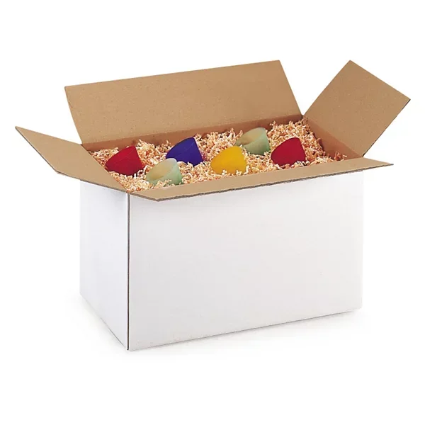 Caisse carton blanche simple cannelure RAJA