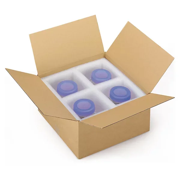 Caisse carton brune simple cannelure à base carrée RAJA