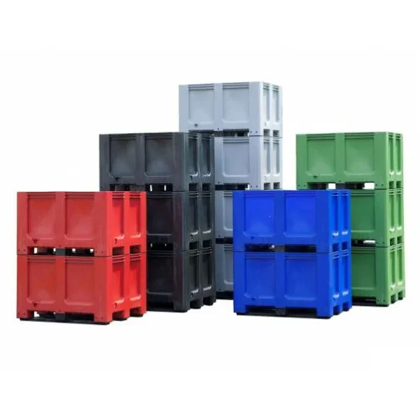 Caisse palette tri selectif – 610 L – 1200 x 1000 – 3 semelles