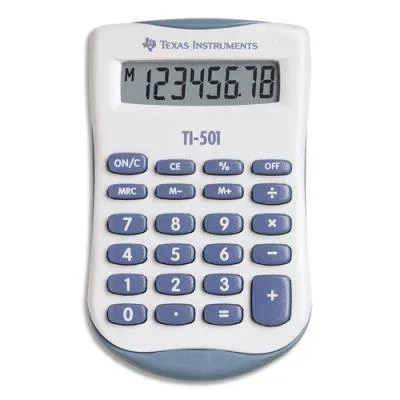 Calculatrice de poche Texas TI-501 – 8 chiffres