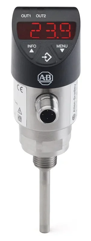 Capteur RTD PT1000 Allen Bradley, Ø 6mm, L.100mm, +80°C max, Connecteur M12, IO-Link