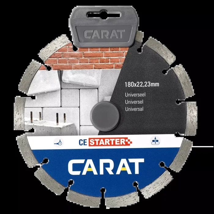 Carat CES1803000 Lame de scie diamantée pour coupe à sec – 180 x 22.23mm – Universelle