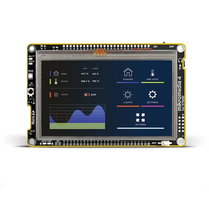 Carte mère ARM, carte fille Mikromedia 4 for STM32 Resistive MIKROE-6151 MikroElektronika