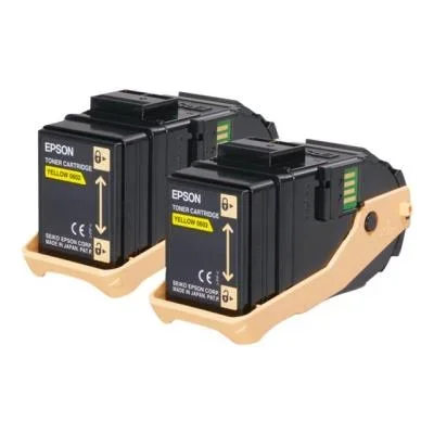 Cartouches de toner – Epson pack 2 toners jaune (2 x 7 500 p)