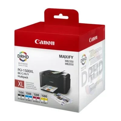 Cartouches pour imprimantes – Canon multipack de cartouches d’encre noire/cyan/magenta/jaune haut rendement pgi-1500xl