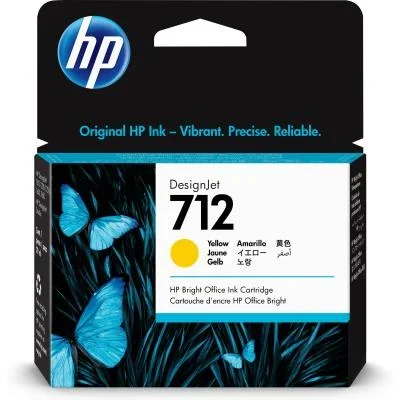 Cartouches pour imprimantes – Hp cartouche d&rsquo;encre designjet 712, jaune, 29 ml