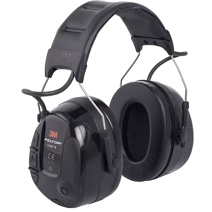 Casque antibruit a modulation sonore Protac III 32 DB noir avec serre tete