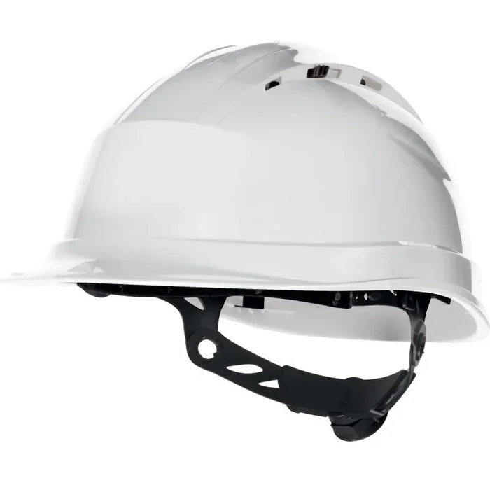 CASQUE DE CHANTIER VENTILÉ BLANC SERRAGE CRÉMAILLÈRE DELTA PLUS – D020QUARUP4BC