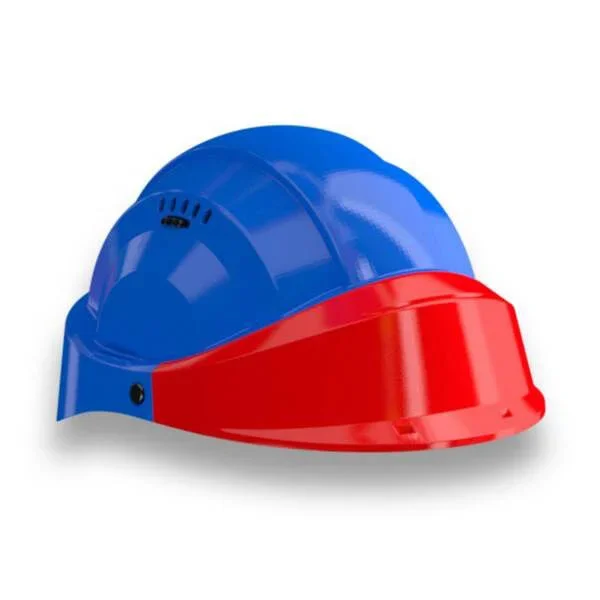 CASQUE ‘ORIZON’ BLEU VISIERE ROUGE TALIAPLAST – 563546
