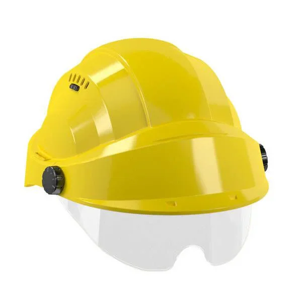 CASQUE ‘ORIZON’ JAUNE VISIERE JAUNE AVEC LUNETTE TALIAPLAST – 563722