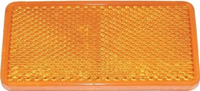 Catadioptre rectangulaire 69×31,5mm adhesif orange