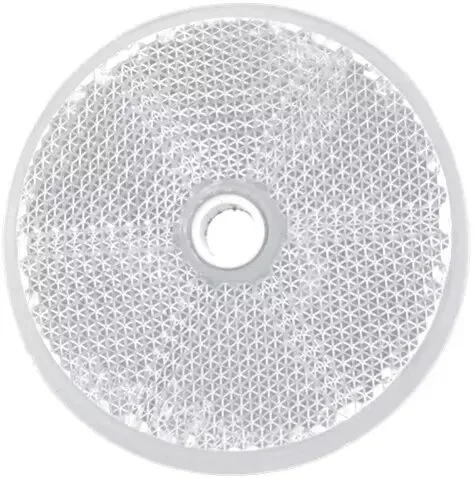Catadioptre rond 60mm adhesif avec percage blanc