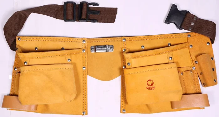 Ceintures et supports d&rsquo;outils en cuir 10 poches MEDID – 99910