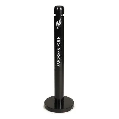 Cendrier d&rsquo;extérieur – Rubbermaid – sur pied 4L – Aluminium noir