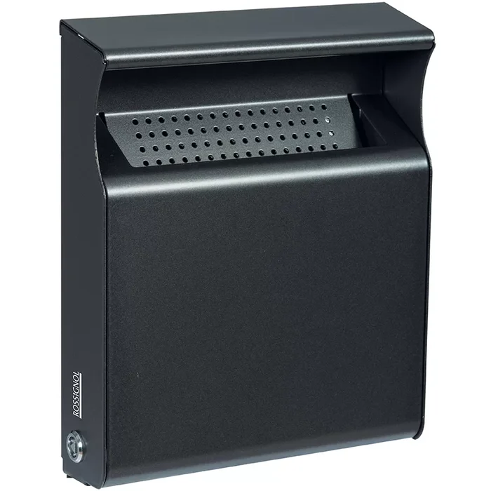 Cendrier exterieur mural Kopa Rossignol en metal capacite 2L anthracite mat