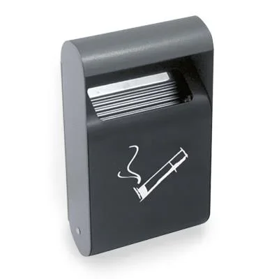 Cendrier mural Mondoffice – 3l – avec liner – Gris anthracite