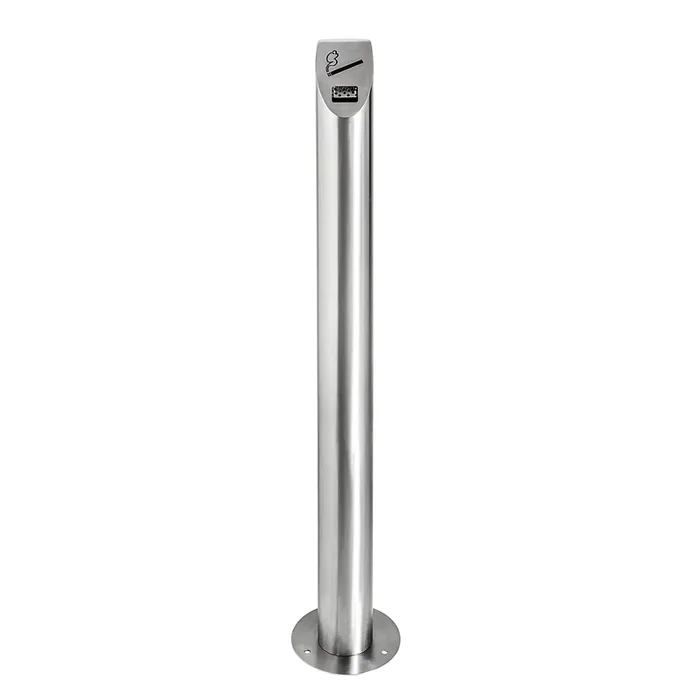 Cendrier sur pied en inox – eurokraft pro