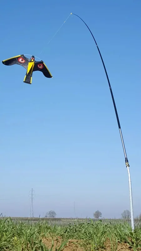 Cerf-volant effaroucheur oeil brillant avec mat rotatif 5m