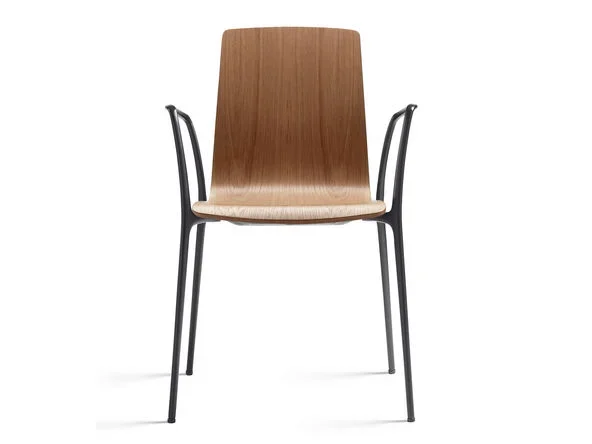 Chaise de réunion Gorka en placage bois – Akaba