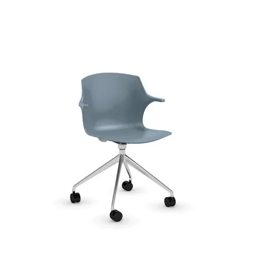 Chaise FRIZZY avec accoudoirs – Piétement pyramidal