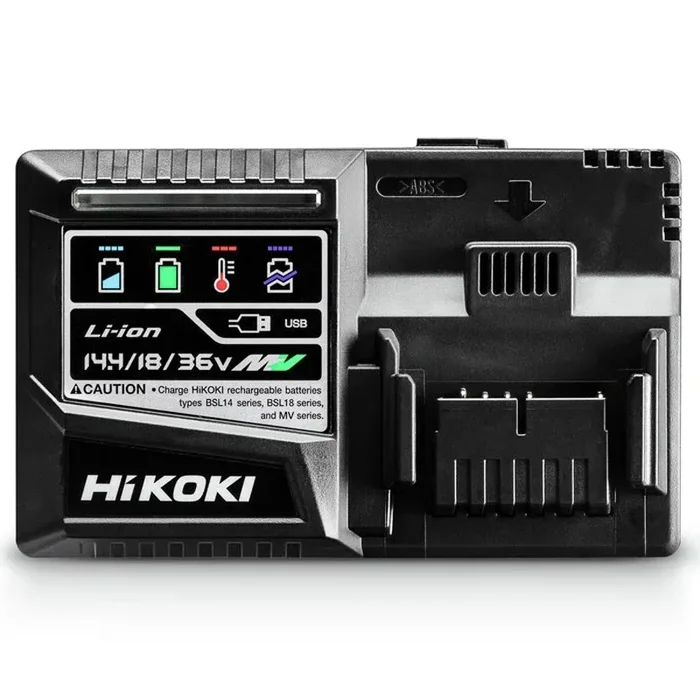 Chargeur rapide ventile 14.4V a 18V Li-ion Hikoki avec port USB