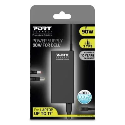 Chargeur secteur 90W Port Connect compatible ordinateur portable DELL + 2 embouts