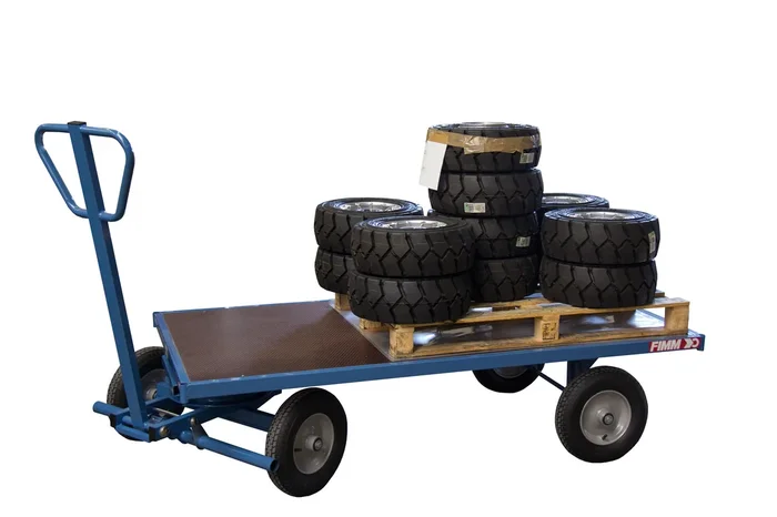 Chariot 1000 kg 2000 x 1000 mm pivotant plateau nu FIMM – 800007117