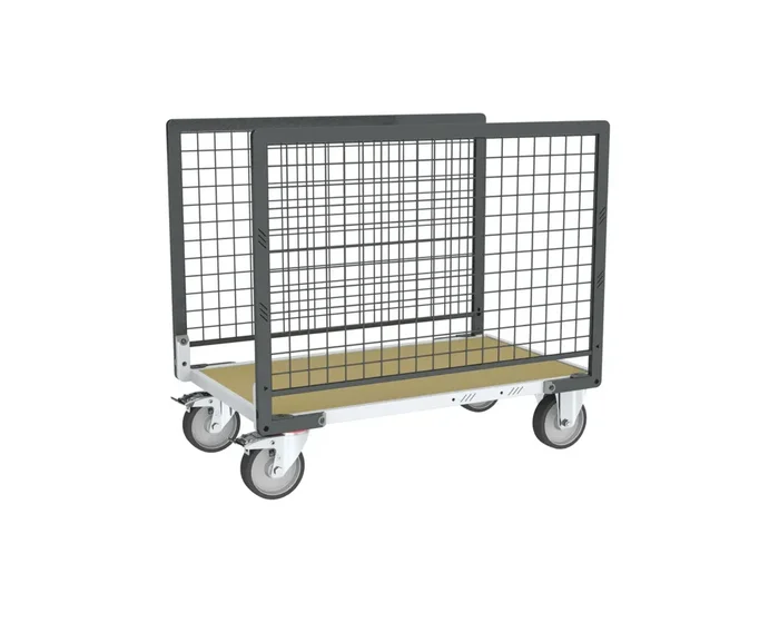 Chariot grillagé avec 2 ridelles et plateau 1200×800 mm 500 kg – FIMM – 806724643